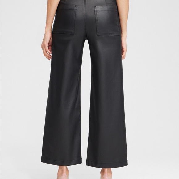 Coated Wide Leg Cropped Denim - Picture 3 of 4